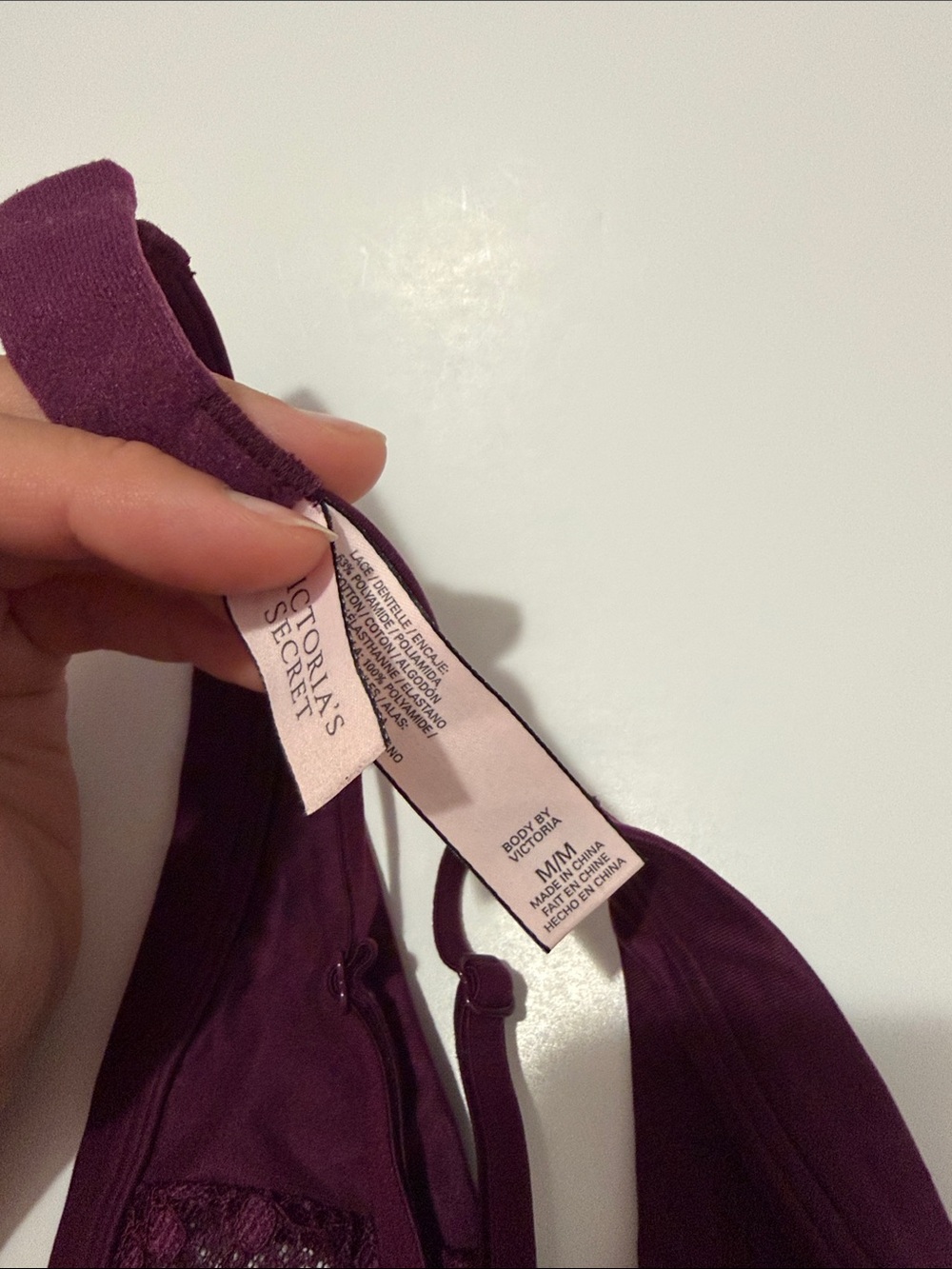 Aerie Lace High-Neck Bralette in Plum Sz M - Picture 4 of 5